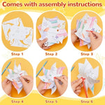 100 Pcs 4th of July DIY American Flag Pinwheels, Patriotic Craft Party Supplies
