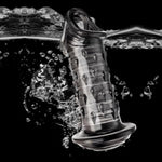 Penis Sleeve Cock Sleeve With Penis Ring Delay Ejaculation Enhance Erection Penis Extender Penis Enlargement Penis Sheath Sexual Dilator Sex Toys For Male Penis (Transparent Black)