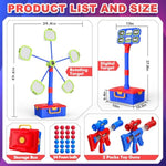 2 In 1 Shooting Games Toys For Boys 5, 6, 7, 8, 9, 10+ Year Old, Moving Shooting Target And Standing Digital Targets With 2 Toy Guns, 24 Foam Balls, Kids Outdoor Game, Christmas Birthday Gift For Kids