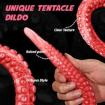 23.6" Long Anal Plug, Monster Huge Dildo Platinum Silicone Tentacle Dildo With Suction Cup