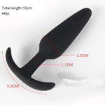 Anal Plug Toy Butt Plug Anal Trainer Set Silicone Anal Beads Plug Kit Trainer Triple Set 12 Cm, Butt-Plug Black - Erotic Adult Toys (Medium)