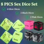 Positions Sex Game Sex Dice, Couples Sex Toys Glow In The Dark Positon Dice For Date Night Sex Games Romantic Anniversary & Valentines Gifts Adult Couple Games 8 Dices For Adults Sex Games For Couples