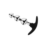 Metal Anal Plug Mushroom Head Detachable Silicone Anchor Base Butt Plug Wearing Stainless Steel Three Beads Anal Plug For Couple