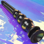 12.4 Inch Anal Beads Trainer With Suction Cup Black Butt Plug Cone Anal Stretcher Prostate Massager Dilator Sex Toy For Women Men Masturbation
