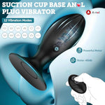 Anal Plugs Vibrating Butt Plug, Anal Vibrators Anal Toys, Anal Sex Toys With Remote Control 12 Vibration Modes, Slicone Suction Cup Anal Trainer, Prostate Massager Adult Toys For Men Women