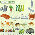 Dinosaur Toys, Dinosaur Race Track For Kids 3-5, Flexible Train Track Playset With Dinos & Cars, Toddler Toys For Ages 3 4 5 6 7 8 9 Year Old Boys Girls, Party Favor Birthday Gift