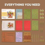 3D Wooden Bloom Box Puzzle, DIY Flower Bouquet Building Kit for Adults