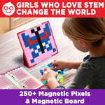 My First Stem Pixel Art Kit For Girls | Learning & Educational Coding Basics For Girls| Building Toys, Montessori Toy, Math Puzzle With 100+ Challenges