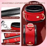 Spreader Bar Sex Toys Bdsm Bondage Restraints With Leather Handcuffs Ankle Cuffs Furniture Restraints Kit Expandable Fetish Sm Games