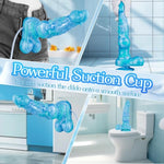 9.2" Ejaculating Knot Dildo Monster Squirting Dildo with 2 Big Knots, Anal and Vaginal Sex Toy with Suction Cup for Hands Free Play, G Spot Adult Sex Toy for Couples Women Men