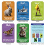 Thick Animal Cards For Toddlers 1–3 – First 100 Animals, Montessori Educational Learning Toys, Speech Therapy & Homeschool Use