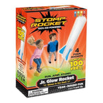 Stomp Rocket Jr Glow Rocket Launcher for Kids - 4 Glow-in-The-Dark Rockets - Outdoor Fun Toy Gift for Boys & Girls - STEM Soft Foam Blaster Set Soars Up to 100 Feet - Ages 3 & Up