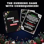 Christmas Card Game More Vs Less - Family Games | Christmas Stocking Filler Games | Xmas Gift Ideas, Secret Santa Gifts | Holiday Party Games | Cards Games For Adults Parties | Age 15+