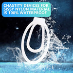 Chastity Devices For Sissy Male Effortlessly Feminize With Chastity Clip Cage Lock Penis Ring Bondage Sex Toys Discreetly Conceals Bulges Penis Cage Trainer (Transparent-L)