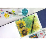 Genuine Leather Watercolor Journal with 350 GSM Handmade Deckle Edge Paper