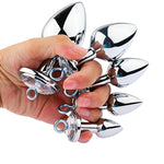 Sm Anal Plug Sex Toys Metal Butt Plug With Small Pull Ring Trainer Set Anal Stimulator For Women Couples Masturbator Prostate Massager Expander G-Spot Dildo Thrusting Toys