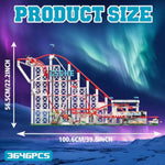 Roller-Coaster Building Set, Motorized Electric Train Track, City Amusement Park Model Toy For Boy Girl Ages 6 7 8 9+, Birthday Gifts For Adult Kid Teen, Theme Construction Collection 3646Pcs