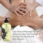Lulu Geranium Massage Oil With Jojoba And Essential Oils 16Oz & Personal Lubricant. Natural Water-Based 16 Oz