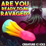 King Kraken Dildo For Men, Women & Couples. Firm And Flexible, Strong Suction Base, Fantasy Dildo, Unique Texture. Premium Phthalate-Free & Body-Safe Silicone. 1 Piece, Pink