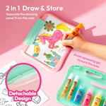 Gel Art Drawing Board Kit for Kids, Window Cling Craft Set with Tracing Pens & Case