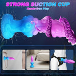 8.3" Tentacle Dildo With Knot, Soft Monster Fantasy Octopus Dildo With Strong Suction Cup, Animal Unicorn Horse Dildos Silicone Dragon Anal Toys For G-Spot Prostate, Adult Sex Toys For Women Men