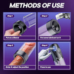 Electric Penis Pump Sex Toys For Men - Automatic Vacuum Dick Pump Male Sex Toys Penis Extender With 3 Powerful Sucking And 2 Training Modes And 3 Penis Ring, Adult Toys For Dick Enlarger Erection