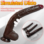 16.5 Inch Realistic Big Black Dildo Extra Long Thin Dildo With Strong Suction Cup For Hands-Free Lifelike Silicone Dildo For Vagina Anal Stimulation(M)