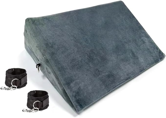 Triangle Sex Pillow with Handcuffs – Versatile Support Cushion for Couples & Intimacy