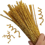 Golden Pipe Cleaners Craft, 100 Pieces