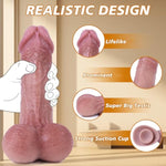 7.87 Inch Huge Fat Dildo With Powerful Suction Cup, Realistic Giant Silicone Dildo For Anal And G-Spot Stimulation, Hands-Free Adult Sex Toy