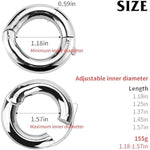 Male Penis Cock Ring Adujustable Size Delay Ring Stainless Steel Penis Ring Heavy Stretcher Adult Sex Toys(40Mm)