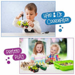 59 Pcs Farm Sensory Bin - Sandbox With Lid, 2.2 Lb Sensory Sand Kit For Boys, Toddler Farm Toys, 3 Take Apart Construction Trucks -Sensory Toys For Kids 5-7, 3-4 & Up- Kids Gifts For Boys And Girls