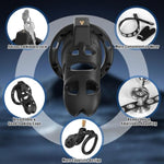 Male Chastity Cage Butt Plug - Sex Toys Chastity Devices With Anal Plug For Men, Adjustable Strap On Belt Chasity Device With 3 Sizes Rings, Modular Penis Cock Cage For Adult Sex Play