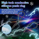 2 Spring Buckle Penis Ring Sex Toys Male Masturbation Electric Shock Penis Ring Electric Shock Set Including Button Host
