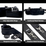 Restraints for Sex Bondage and Play Adult Restraint Pose Master System with Neck Harness, Soft Padded Wrist & Leg Cuffs Adjustable BDSM by Sir Richard's