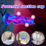 6 Inch Silicone Small Wolf Dog Knot Dildo For Women Beginner, 5" Realistic Animal Monster Thin Knotted Anal Dildo With Suction Cup, Fantasy Blue Purple Canine Furry Dildos Alien Sex Toy For Men Gay