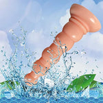 6.5 Inch 5 Beads Anal Beads Anal Dildo With Strong Suction Cup Sex Toy,Soft Anal Trainer Dildo,Anus Dilator Masturbator Adult Sex Toys With Strong Suction Cup For Hands-Free Play(Flesh)