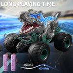 2.4Ghz Dinosaur Remote Control Cars Toys For Kids Boys 4-7 5-7 8-12, Rc Dinosaur Car Toys With Light, Sound, Spray, Indoor Outdoor Toys Gifts For 3 4 5 6 Year Old Boys, Rc Car Toys For Boy