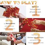 30 Count Chinese New Year 2026 Scratch Off Card Game - Year Of The Horse Fortune Cards - Fun Activity For Lunar New Year, Chinese New Year'S Celebration Party, Office Party - Decorations & Favors