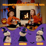 Teddy Bear Stuffed Animal Witch Bear With Broomstick Witchy Stuff - Witch Gifts For Women, Cool Witchy Birthday Gifts For Kids - Cute Purple Bear Plush Toy Party Decorations - 8 Inch