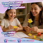 Origami Flower Kit for Kids Ages 8-12, 150 Pieces