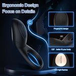 Vibrating Cock Ring Male Sex Toys With Clitoral Stimulator,Penis Ring Vibrator With 8 Vibration Modes Waterproof Rechargeable Cock Ring Vibrator Adult Sex Toys For Couples Male Masturbator
