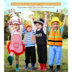 Boy'S Dress Up Costumes Set, Kids Role Play Set 11Pcs Dress Up Trunk Pirate, Chef, Construction Worker, Policeman Costume For Kids Girls Toddler Age 3 4 5 6 Christmas Birthday Gift
