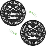 Husband Wife Gift Food Decision Coin Gift Valentines Day Anniversary Birthday Gift For Couple Women Men Gift For Couple Husband Wife To Be Wedding Gifts For Groom Bride Double-Sided