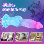 8 Inch Silicone Fantasy Dog Knot Dildo With Suction Cup, Monster Horse Alien Dildo Thick Penis For G-Spot & Prostate Massage, 7" Knotted Wolf Dildos Anal Butt Plug Sex Toy For Men Women Gay Beginners