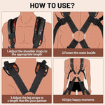 Leopard Print Wearable Sex Swing & Bondage Slave Bdsm Set, Adult Sex Toys Bondage Love Slings For Adult Couples With Adjustable Straps,Waist Support For Couples, Enhances Comfort