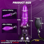 Monster Dildo Inflatable Fantasy Knot Dildo With Adjustable Thickness, Huge Thick Dildos Horse Anal Toys With Strong Suction Cup, Dragon Knotted Dildos For Anal Training, Adult Toys For Women Men