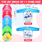36 Pcs Waterproof Kids Art Smocks, Long Sleeve Painting Aprons for Crafts