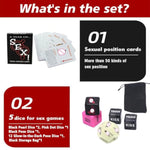 Sex Cards & Sex Dice Sets, Sexual Positions A Year Of Adult Game, Sexual Positions Tabletop Game Card Deck 50 & 5 Sets Of Erotic Dice. Couple Sex Erotic Props.
