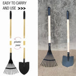 Kids Wagon With Beach And Garden Tools Set, Kids Shovel For Digging, Rake, 8Pcs Gardening Outdoor Toys For Ages 3-4